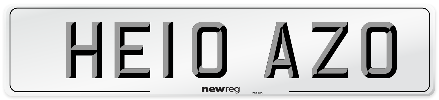 HE10 AZO Number Plate from New Reg